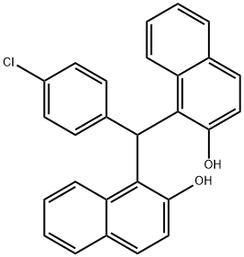 4-chlorophenyl-bis(2-hydroxy-1-naphthyl)methane,66595-77-5,结构式