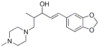 1-(3,4-Methylenedioxyphenyl)-4-methyl-5-(4-methyl-1-piperazinyl)-1-penten-3-ol,66596-56-3,结构式