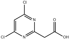 2-PyriMidineacetic acid, 4,6-dichloro- 结构式