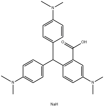 5-Dimethylamino-2-[4,4'-bis(dimethylamino)benzhydryl]benzoic acid sodium salt Structure