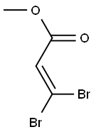 3,3-ジブロモプロペン酸メチル 化学構造式