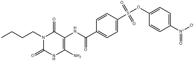 벤젠술폰산,4-[[(4-아미노-1-부틸-1,2,3,6-테트라히드로-2,6-디옥소-5-피리미디닐)아미노]카르보닐]-,4-니트로페닐에스테르