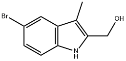 (5-溴-3-甲基-1H-吲哚-2-基)甲醇 结构式