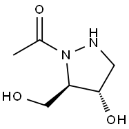 3-Pyrazolidinemethanol, 2-acetyl-4-hydroxy-, (3R,4S)- (9CI) Structure
