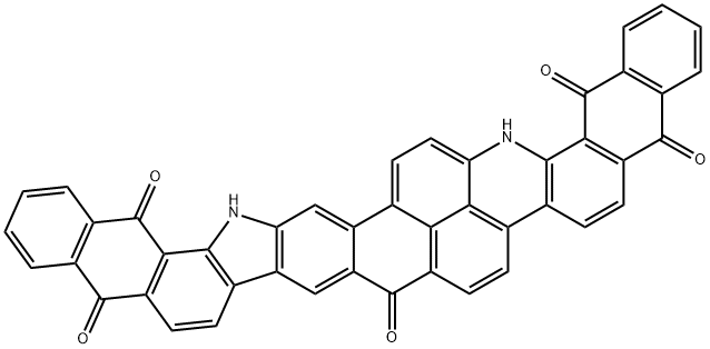 5H-Naphtho[2,3-h]naphth[2'', 3'':6',7']indolo[3',2':6,7]anthra[2,1,9-mna]acridine -5,10,14,19,25-pentone, 20,24-dihydro- Struktur