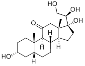 (3R,5R,8S,9S,10S,13S,14S,17R)-17-[(1R)-1,2-dihydroxyethyl]-3,17-dihydr oxy-10,13-dimethyl-2,3,4,5,6,7,8,9,12,14,15,16-dodecahydro-1H-cyclopen ta[a]phenanthren-11-one Structure