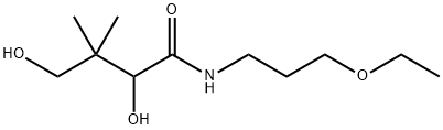 (R)-(+)-2,4-Dihydroxy-N-(3-ethoxypropyl)-3,3-dimethylbutyramide 化学構造式