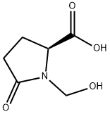 1-(hydroxymethyl)-5-oxo-DL-proline Struktur