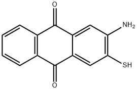 2-amino-3-mercaptoanthracene-9-10-dione 化学構造式