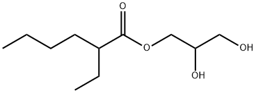 2,3-dihydroxypropyl 2-ethylhexanoate Struktur