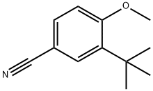 3-(叔丁基)-4-甲氧基苄腈, 66737-90-4, 结构式