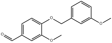 3-甲氧基-4-(3-甲氧基苄基)氧基-苯甲醛,667412-56-8,结构式