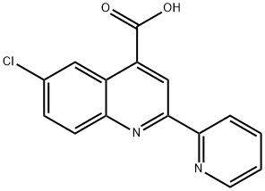 6-CHLORO-2-PYRIDIN-2-YLQUINOLINE-4-CARBOXYLIC ACID Structure