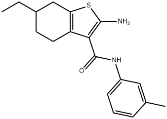 2-AMINO-6-ETHYL-N-(3-METHYLPHENYL)-4,5,6,7-TETRAHYDRO-1-BENZOTHIOPHENE-3-CARBOXAMIDE|2-氨基-6-乙基-N-(间甲苯基)-4,5,6,7-四氢苯并[B]噻吩-3-甲酰胺