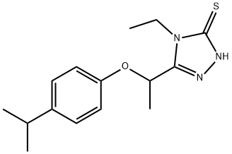 667413-63-0 4-エチル-5-[1-(4-イソプロピルフェノキシ)エチル]-4H-1,2,4-トリアゾール-3-チオール