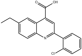 2-(2-氯苯基)-6-乙基喹啉-4-羧酸,667435-73-6,结构式