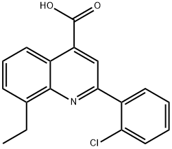 2-(2-chlorophenyl)-8-ethylquinoline-4-carboxylic acid 化学構造式