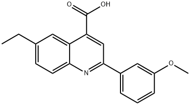 6-ethyl-2-(3-methoxyphenyl)quinoline-4-carboxylic acid Structure