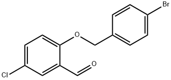 2-(4-溴苄基)氧基-5-氯-苯甲醛, 667436-67-1, 结构式