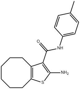 2-AMINO-N-(4-METHYLPHENYL)-4,5,6,7,8,9-HEXAHYDROCYCLOOCTA[B]THIOPHENE-3-CARBOXAMIDE Struktur