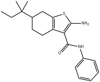 2-AMINO-6-(1,1-DIMETHYLPROPYL)-N-PHENYL-4,5,6,7-TETRAHYDRO-1-BENZOTHIOPHENE-3-CARBOXAMIDE Structure