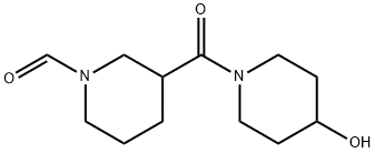 3-(4-HYDROXYPIPERIDINE-1-CARBONYL)PIPERIDINE-1-CARBALDEHYDE 化学構造式
