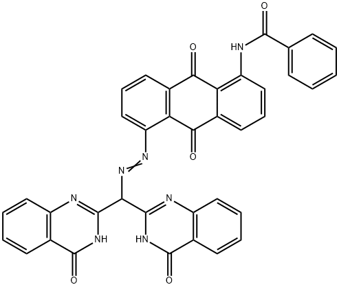 N-[5-[[bis(1,4-dihydro-4-oxo-2-quinazolinyl)methyl]azo]-9,10-dihydro-9,10-dioxo-1-anthryl]benzamide,66755-26-8,结构式