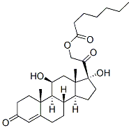 ヘプタン酸11β,17-ジヒドロキシ-3,20-ジオキソプレグナ-4-エン-21-イル 化学構造式