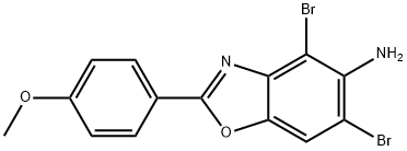 4,6-DIBROMO-2-(4-METHOXYPHENYL)-1,3-BENZOXAZOL-5-AMINE Struktur