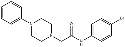 N-(4-bromophenyl)-2-(4-phenyl-1-piperazinyl)acetamide Structure