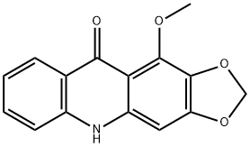 11-Methoxy-1,3-dioxolo[4,5-b]acridin-10(5H)-one,668-35-9,结构式