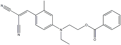 2-[[4-(2,2-二氰基乙烯基)-3-甲基苯基]乙基氨基]乙基苯甲酸酯 结构式