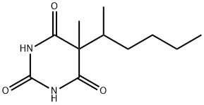 5-Methyl-5-(1-methylpentyl)-2,4,6(1H,3H,5H)-pyrimidinetrione Struktur