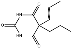 5-(1-プロペニル)-5-プロピル-2,4,6(1H,3H,5H)-ピリミジントリオン 化学構造式