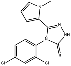 4-(2,4-DICHLOROPHENYL)-5-(1-METHYL-1H-PYRROL-2-YL)-4H-1,2,4-TRIAZOLE-3-THIOL|4-(2,4-二氯苯基)-5-(1-甲基-1H-吡咯-2-基)-2,4-二氢-3H-1,2,4-三唑-3-硫酮