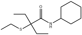 N-Cyclohexyl-2-ethyl-2-(ethylthio)butyramide,66859-56-1,结构式