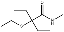 2-エチル-2-エチルチオ-N-メチルブチルアミド 化学構造式