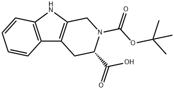 BOC-L-1,2,3,4-TETRAHYDRONORHARMAN-3-CARBOXYLIC ACID Structure