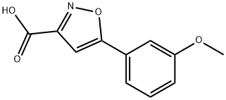 5-(3-メトキシフェニル)イソオキサゾール-3-カルボン酸 化学構造式