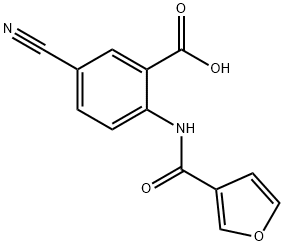 Benzoic acid, 5-cyano-2-[(3-furanylcarbonyl)amino]- (9CI) Structure