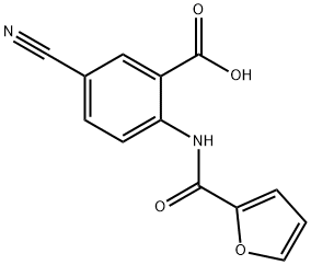 Benzoic acid, 5-cyano-2-[(2-furanylcarbonyl)amino]- (9CI) Structure