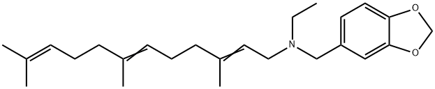 N-Ethyl-N-(3,7,11-trimethyl-2,6,10-dodecatrienyl)-1,3-benzodioxole-5-methanamine 结构式