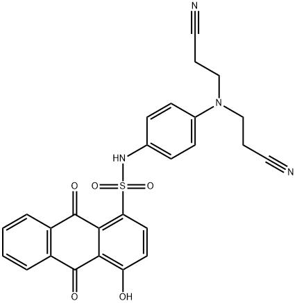 N-[4-[Bis(2-cyanoethyl)amino]phenyl]-9,10-dihydro-4-hydroxy-9,10-dioxo-1-anthracenesulfonamide,66903-22-8,结构式
