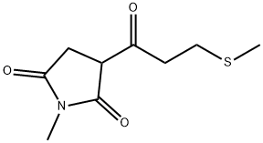 2,5-Pyrrolidinedione, 1-methyl-3-[3-(methylthio)-1-oxopropyl]- (9CI) 结构式
