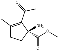 2-Cyclopentene-1-carboxylicacid,2-acetyl-1-amino-3-methyl-,methylester,,669060-26-8,结构式