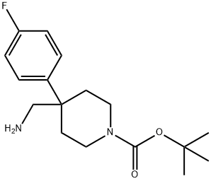 4-Amino-4-(3-bromo-phenyl)-piperidine-1-carboxylic acid tert-butyl ester Struktur