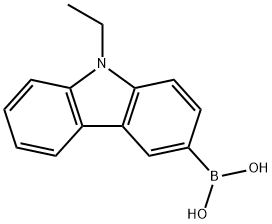 9-エチルカルバゾール-3-ボロン酸 化学構造式