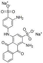 disodium 1-amino-4-(3-amino-4-sulphonatoanilino)-9,10-dihydro-9,10-dioxoanthracene-2-sulphonate|DISODIUM 1-AMINO-4-(3-AMINO-4-SULPHONATOANILINO)-9,10-DIHYDRO-9,10-DIOXOANTHRACENE-2-SULPHONATE