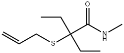 2-Allylthio-2-ethyl-N-methylbutyramide Structure