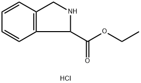 1H-Isoindole-1-carboxylic acid, 2,3-dihydro-, ethyl ester, hydrochloride Struktur